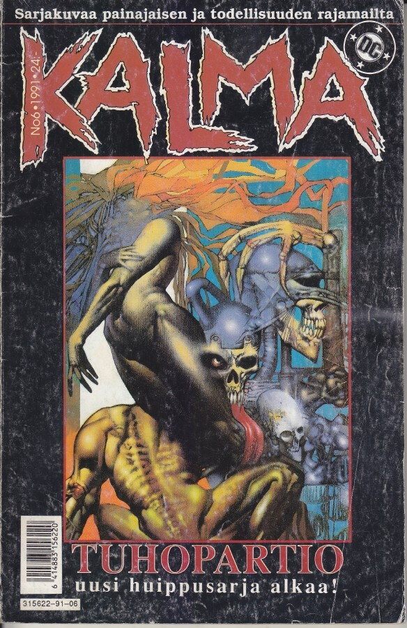 Kalma 6/1991 Sandman Hellblazer Tuhopartio Rämeen olento
