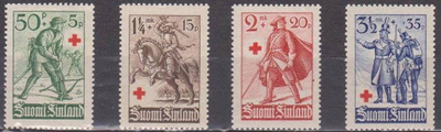 (S0618) Punainen Risti, 1940. Norma 222–225. Leimaamattomat
