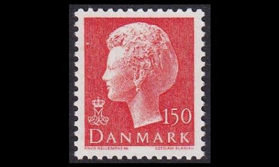 Tanska 724 ** Margrethe 150 öre oranssi (1981)