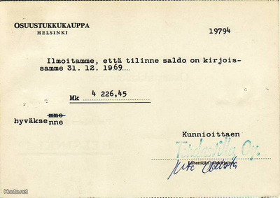FIRMAKORTTI PAROLA TEHDASVILLA OY