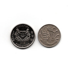 Singapore 20 cents 2018 ja 10 cents 1967 - pikkukuva 2