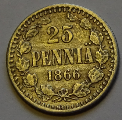 1866 25 pennit kl6