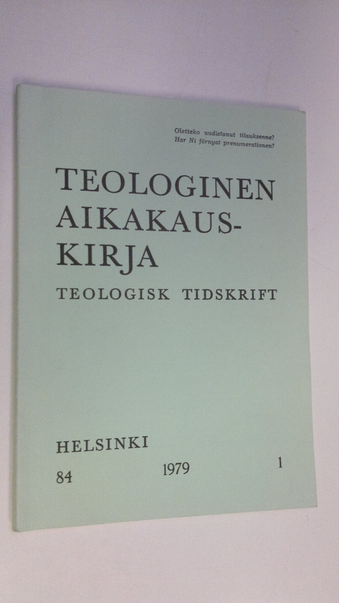 Teologinen aikakauskirja 1/1979