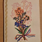 Kukkakimppu, sign ?, taittokortti, kulkenut - pikkukuva 1