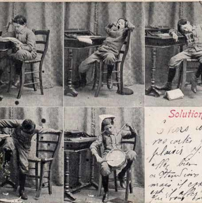 KUVASARJA / Koulupojan ongelmanratkaisua. 1900-l.