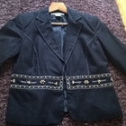 Musta Jakku / Takki / Blazer pellavaa - koko 36-38 - pikkukuva 1