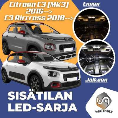 Citroen C3 (MK3) Sisätilan LED-sarja 10-osainen