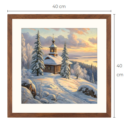 Uusi Talvimaisema Limited Edition taulu 40 cm x 40 cm