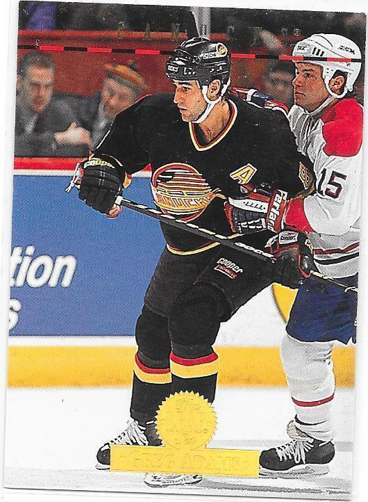 1994-95 LEAF #222 Greg Adams Vancouver Canucks
