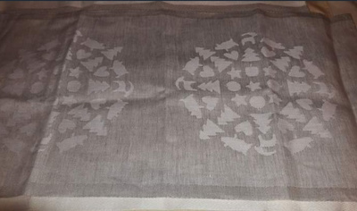 Jouluinen kaitaliina 37x109cm pellavaa