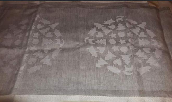 Jouluinen kaitaliina 37x109cm pellavaa