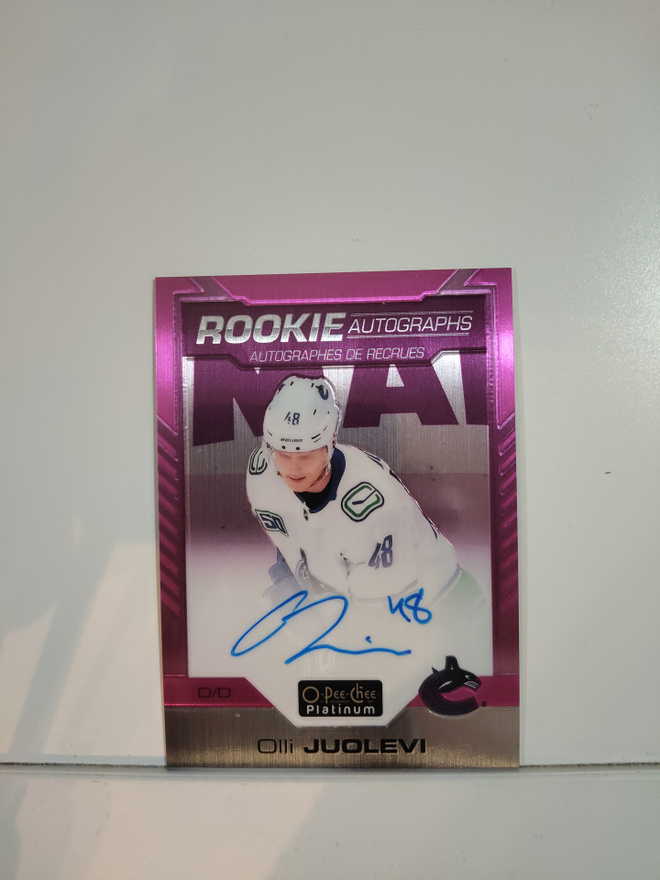 2020-21 OPC Platinum RC AU Matte Pink #R-OJ Olli Juolevi