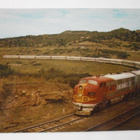 Juna Raton Pass'ssa, Santa Fe -railroad, väripk, ei p. - pikkukuva 1