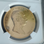 100 corona 1908 Francis Joseph I Reign, lady in the clouds - pikkukuva 2