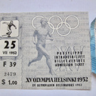 VANHA Pääsylippu Helsinki 1952 Olympia Yleisurheilu 25.7.52 - pikkukuva 1
