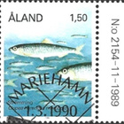Åland 1990 Kaloja 1,50 mk välilöpari numero EPL Lape 038 - pikkukuva 1