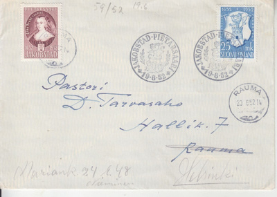FDC 1952 Pietarsaari
