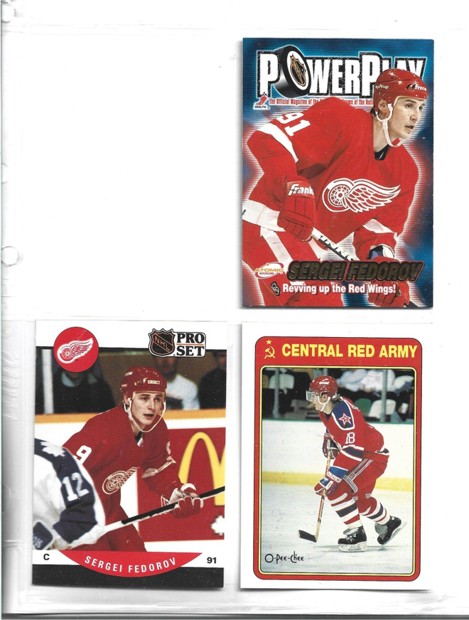 3 X SERGEI FEDOROV - DETROIT / RED ARMY