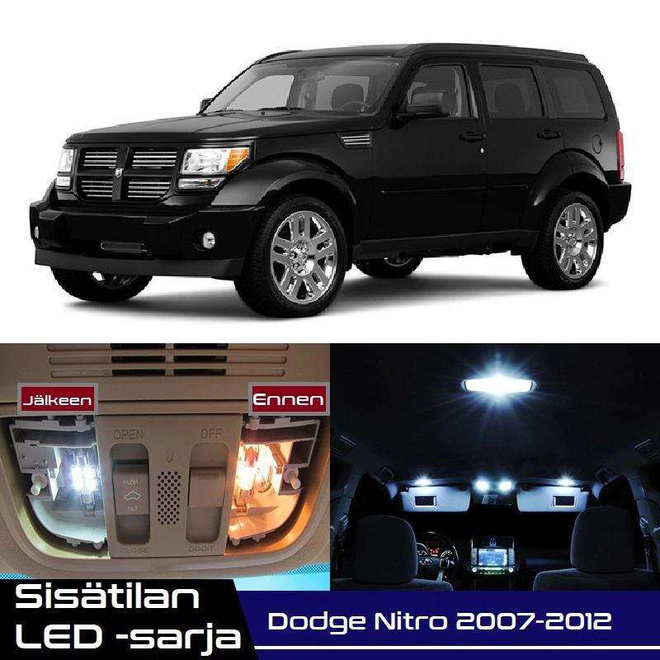 Dodge Nitro Sisätilan LED-sarja 8-osainen
