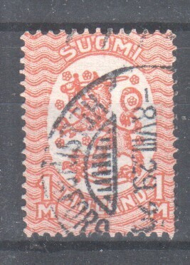 M17 1mk oranssi postitorvi vesileima