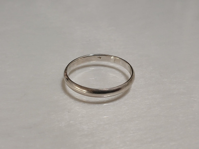 Hopea sileä sormus 925
