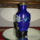 KAUNIS KIINALAINEN CLOISONNE MALJAKKO + JALUSTA - pikkukuva 3