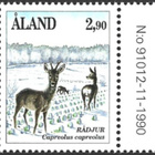 Åland 1991 Nisäkkäitä 2,90 mk välilöpari numero ** LaPe 046 - pikkukuva 1