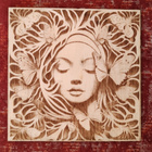 Puinen 3D Butterfly Girl Laserkaiverrustaulu - pikkukuva 1