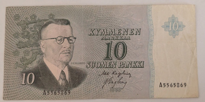 10 Markkaa 1963 ilman Litt A5565869