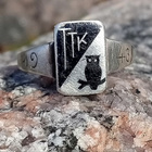 Sotaaikainen sormus Vuodelta 1943 Hopeinen. - pikkukuva 1