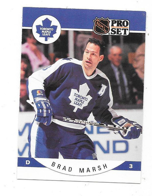 1990-91 ProSet #285 Brad Marsh , Toronto Maple Leafs