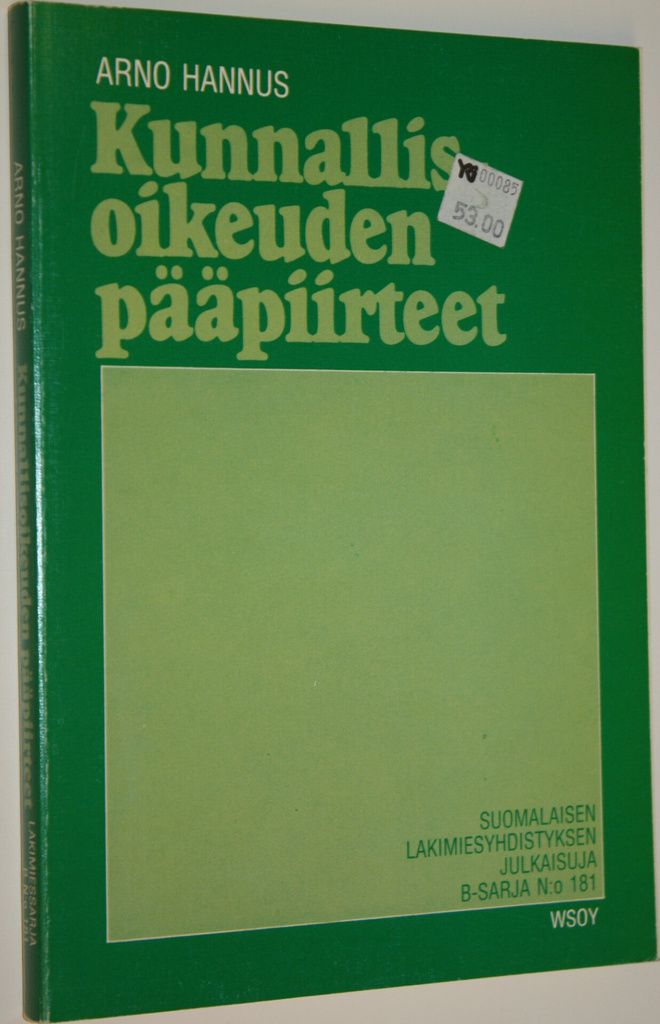 Arno Hannus : Kunnallisoikeuden pääpiirteet