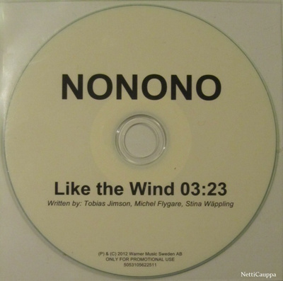 NONONO • Like The Wind PROMO CDr-Single