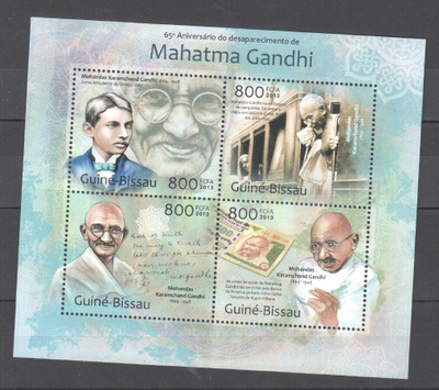 Guinea Bissa Gandhi pienoisarkki postituoreena 5