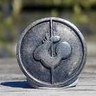 Fazer Hopeinen merkki 5 leimalla. Halkaisija - 17 mm. - pikkukuva 1