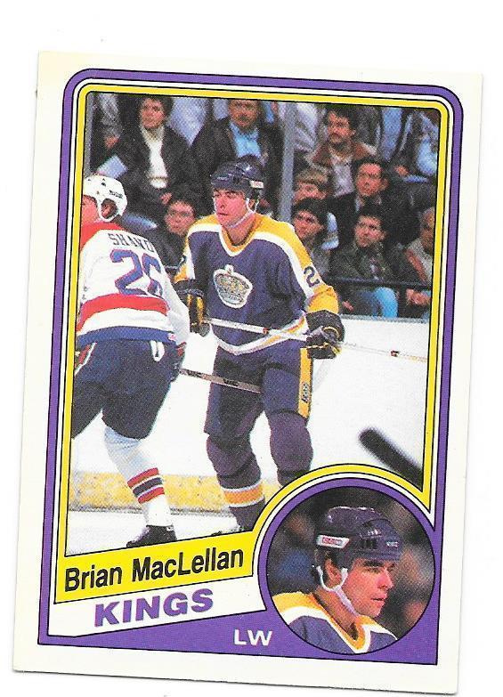 1984-85 OPC #87 Brian Maclellan Los Angeles Kings RC