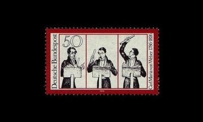 Saksa 894 ** Carl Maria von Weber, säveltäjä (1976)
