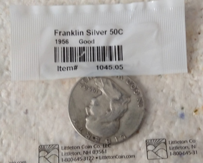 Franklin Silver 50c  1956 Good