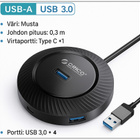 4-porttinen ORICO USB 3.0 -hubi - kompakti ja tehokas #30828 - pikkukuva 1