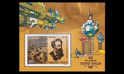 Unkari 3305BL133 ** Jules Verne blokki (1978)