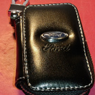 Pieni musta nahkainen Ford avainkotelo / avaimenperä #31586 - pikkukuva 1