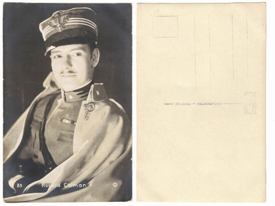 Vanha kortti, Ronald Colman, näyttelijä