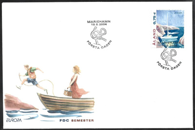 Åland 2004 Eurooppa-m Lomanvietto 0,75 € ** LaPe 235