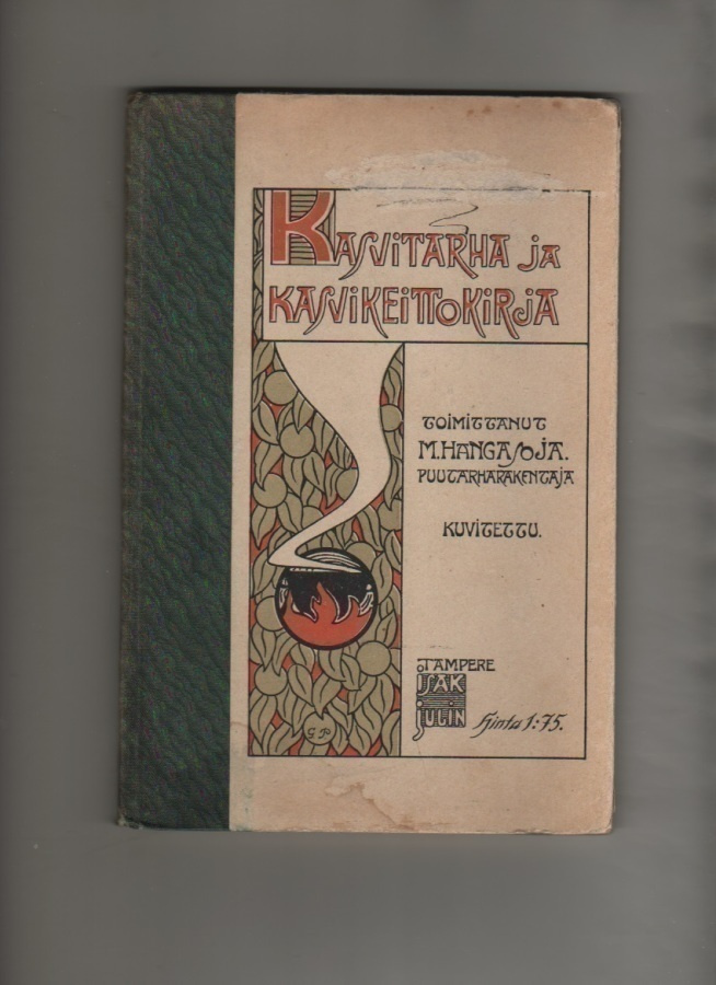 Hangasoja: Kasvitarha ja kasvikeittokirja,Isak Julin 1909,K3