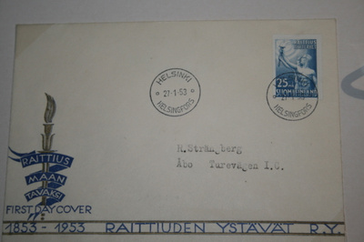 FDC kuori 27.1.1953 raittius