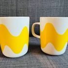 Marimekko Oiva Lokki mukit, keltaiset, hyväkuntoiset - pikkukuva 4