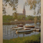 Pori, Kokemäenjoki, veneitä, kirkko, väripk, ei p. - pikkukuva 1