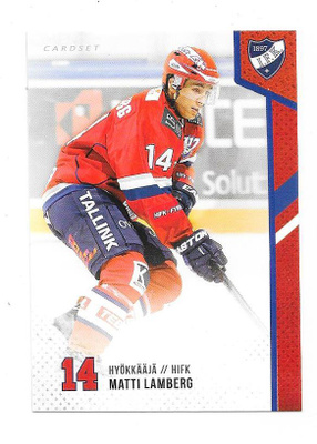 2014-15 CardSet #187 Matti Lamberg  HIFK