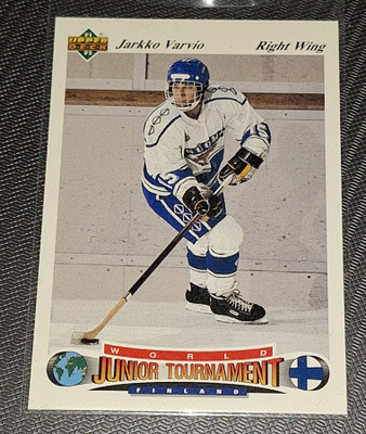 1991 Upper Deck CZECH World Junior #39 Jarkko Varvio Finland