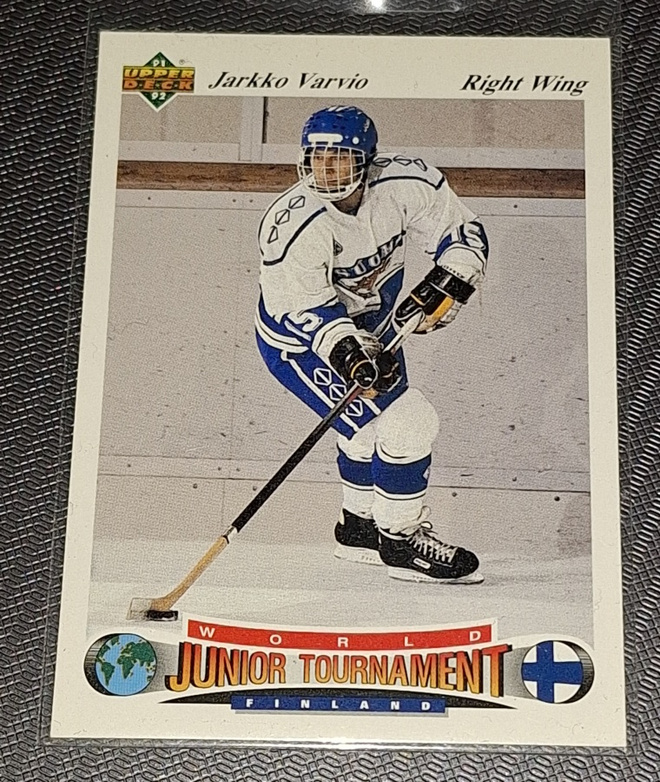 1991 Upper Deck CZECH World Junior #39 Jarkko Varvio Finland